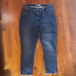 Levi's 721 high rise skinny Dark Blue Ankle Jeans